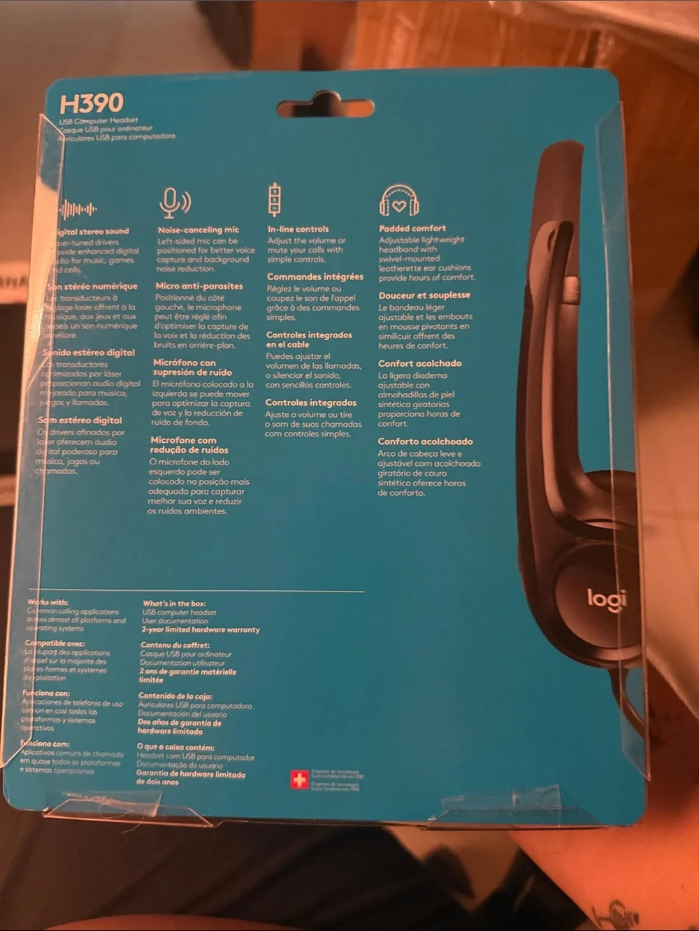 Logitech H390 USB Headset — Black